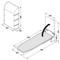 Ironfix Wall Mounted Ironing Board Material: Steel fittingsCotton ironing board cover Finish: Powder-coated whiteNatural white and grey striped cover Features: Collapsible180° rotatable to left or rightLockable Version: With or without front cover Mountin