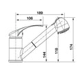 Mixer Tap With Pull-Out Vegi Spray Brand: Häfele Finish: Polished chrome Star Rating: 4 Ltr/min: 6.5 License Number: 1712 WELS Registration Number: T15741 Watermark: Certified Note: Not suitable for installation directly into a laminate benchtop Support: