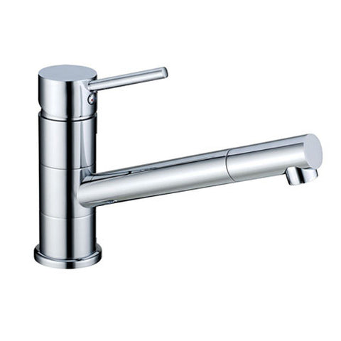 Polished chrome mixer tap