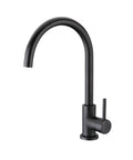 Black Kitchen Mixer Tap Gooseneck