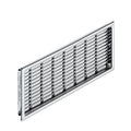 Ventilation Grill - Chrome Plate Version: With flanged rim Installation: For recess mounting, nailed in place Finish: Chrome Plated Ventilation: 23.4 cm2 34.5 cm2 42.2 cm2 Apertures: 20 x 4 mm27 x 4.5 mm27 x 4.5 mm Dimensions (A x B x C x D): 42 x 35 x 17