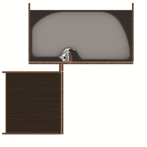 Ninka Trigon blind corner pull-out in dark grey
