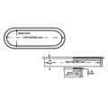 Salsa Cable Outlet Version: Two piece oval, with radius corners Material: Anodised aluminium Finish: Stainless steel coloured, matt Dimensions: 110 x 38 mm155 x 63 mm255 x 63 mm Cut-out: 263 x 67 mm Mounting: Push in Hafele