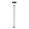 Rondella Table Leg - Cylindrical Features: Steel square mounting plate with M10 boldLeg, with internal M10 thread screws into mounting plate Material: Steel plated or powder-coated legsMounting plate: SteelGlide: Plastic Finish: Mounting plate: BlackGlide