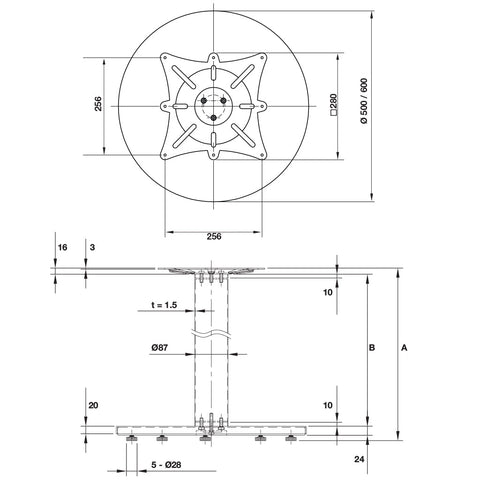 Single Column Table Base