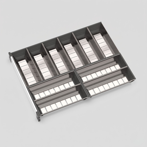 Stainless Steel Cutlery Organiser – Secure Single-End Lock | 2T–10T