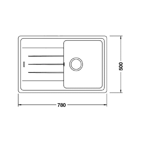 Quartz Single Bowl Sink with Drainer