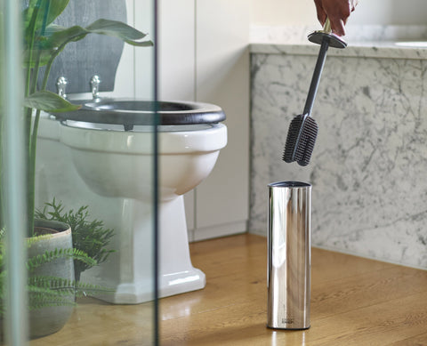 Flex™ 360 Luxe Toilet Brush with Stainless-steel Finish Starter Set