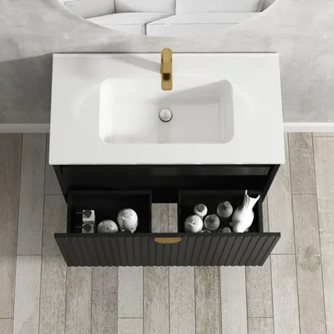 MARLO Wall Hung Vanity 750mm Matte Black