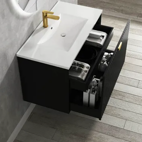 Vanity MARLO Wall Hung 750mm Matte Black