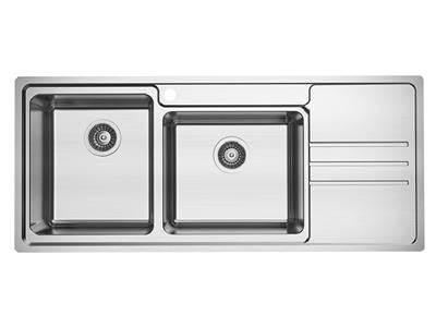 Platinum Plus 1160 Double Bowl Sink - 1 Tap Hole