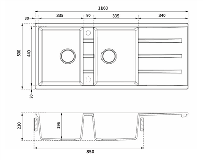 Platinum Quartz 1160 - 1 Tap Hole