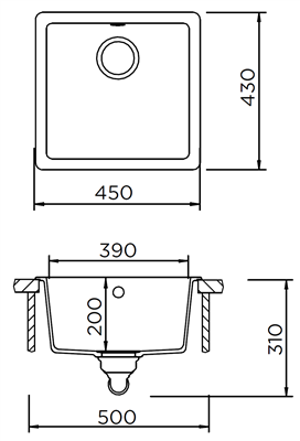 Schock Quadro Qn-100 Single Bowl