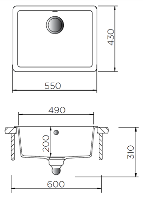 Schock Quadro Qn-100 Single Bowl