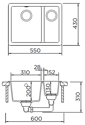 Schock Quadro Qn-150 Single Bowl