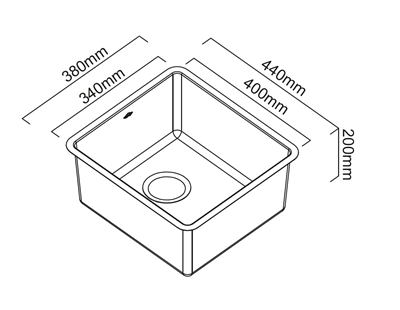 Abey Lucia Lua100 Single Bowl