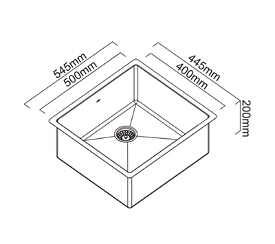 Piazza Single Bowl - Black Pearl