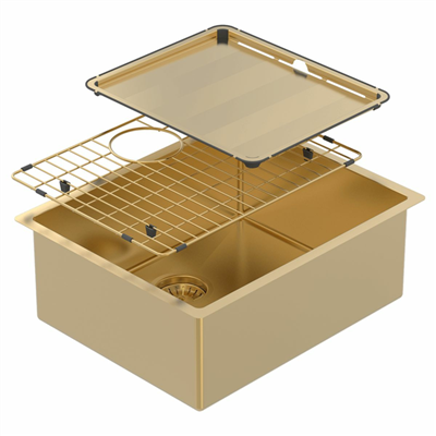 Piazza Single Bowl - Gold