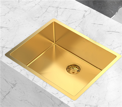 Piazza Single Bowl - Gold