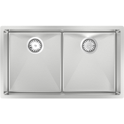 Abey Piazza Sink Cr340d Double Square Bowl