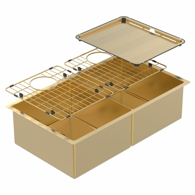 Abey Piazza Cr340dg Double Bowl Eureka Gold