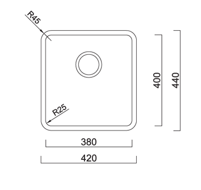 Abey Lago Nl100 Single Bowl