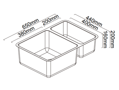 Lago One Bowl & One Third Bowl Nl180 + Acc Dt-05