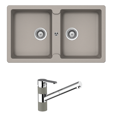 Typos Tn200t2c Concrete Sink +Matching P/Out Mixer