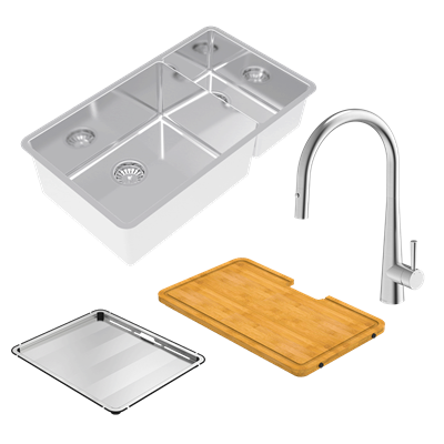 Lucia Lua Sink +Accessories+ Kta014-Br Mixer