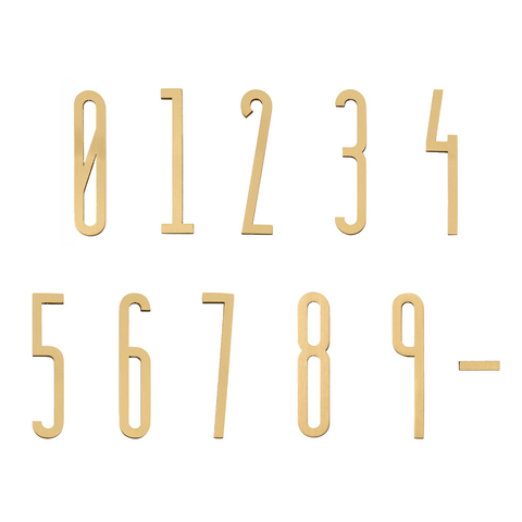 Solid Brass Number & Symbol | Gold 7cm