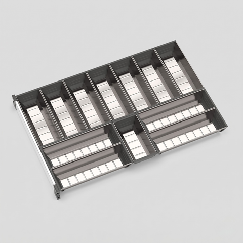 Stainless Steel Cutlery Organiser – Secure Single-End Lock | 2T–10T