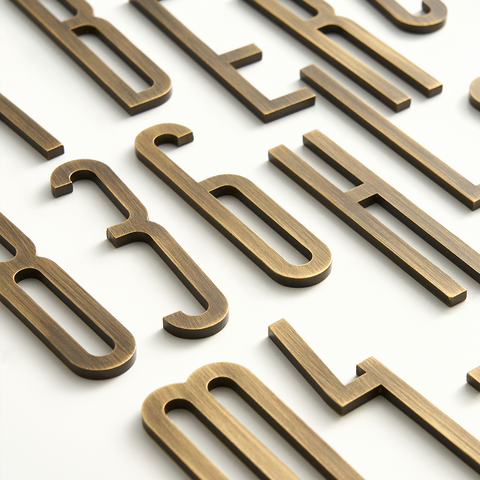 Solid Brass Number & Symbol | Bronze 7cm