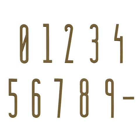 Solid Brass Number & Symbol | Bronze 7cm