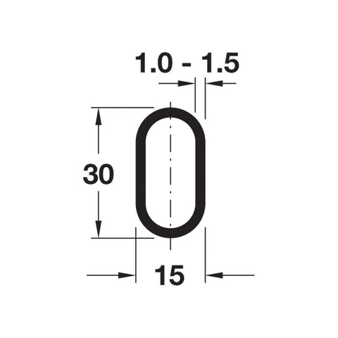 Oval Wardrobe Rail | 2 Finishes