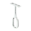 Rail Centre Support for Oval Wardrobe Rail Material: Zinc Alloy; Chrome PlatedZinc Alloy; Brass plated Notes: Comes only in 1 piece For Screw Fixing Suitable with following products: Oval Wardrobe Rail (Chrome, Brass or Nickel)Oval Wardrobe Rail (Silver,