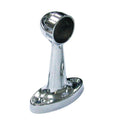 Round Rail End Bracket Material: Zinc alloy Finish: Chrome plated Mounting: Screw fixing To suit tube diameter: Ø18 mmØ25 mm Suitable with: Round Wardrobe RailRound Rail Centre Support Hafele