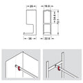 DressCode Wardrobe Rail Hook Area of Application: Hook for suspending handbags and scarves on the wardrobe rail Material: Plastic Finish: Traffic White Suitable for: For rectangular wardrobe rail 34x18 mm Installation: For sliding onto straight-edged ward