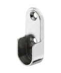 Silver Painted Rail End Support for Oval Wardrobe Rail