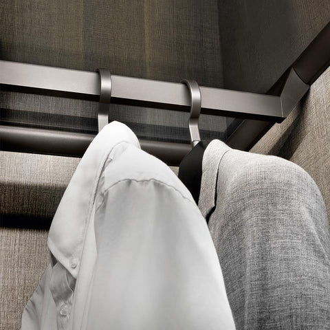 Häfele Wardrobe Rail in anodised aluminium bronze