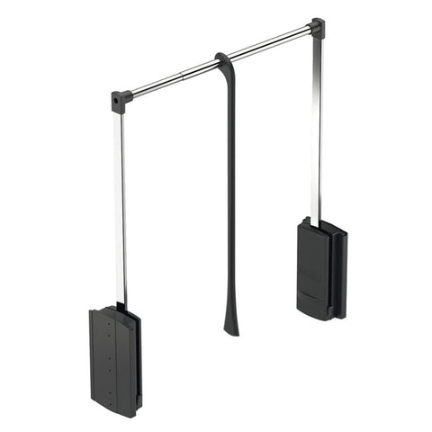 Häfele Wardrobe Lift in black and chrome
