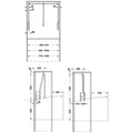 2004 Wardrobe Lift Material: Arm and clothes rail: SteelPull rod, housing and connecting parts: Plastic Finish: White and chrome railBlack and chrome rail Installation: For screw fixing to side panel Load bearing capacity: 1.6 - 10 kg For internal cabinet