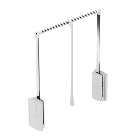 Häfele Wardrobe Lift in white and chrome