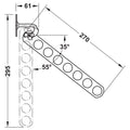 Coat Hanger Rail Material: Steel Finish: Polished Chrome Plated Features: Screw-on plate Ø60 mm Version: Folding Load Bearing Capacity: 5 kg Length: 295 mm Area of application: For screw fixing to side panel Hafele