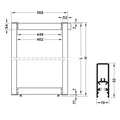 DressCode Aluminium Frame System Area of application: For individual or walk-in wardrobes and shelf systems Material: Aluminium Finish: Powder Coated Version: The side components can be illuminated with Häfele Loox LED strip lights, can be combined with H