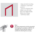 DressCode Aluminium Frame System Area of application: For individual or walk-in wardrobes and shelf systems Material: Aluminium Finish: Powder Coated Version: The side components can be illuminated with Häfele Loox LED strip lights, can be combined with H