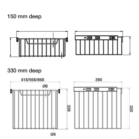Häfele Starax Pull-Out Wire Basket