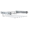 Starax Pull-out Trouser Rack Area of application: Pull-out trouser rack, full extension Material: Steel Finish: Chrome polished Capacity: 45 kg Carcase width: 450 mm900 mm Depth: 100 mm Dimensions (D x W): 100 x 450 mm100 x 900 mm Note: 450 rack includes