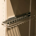 Starax Pull-Out Tie Rail Rack Area of application: Pull-out tie rail Material: Steel Finish: Chrome polished Length: 390 mm Version: Right HandLeft Hand Packing: 1 set (includes runner) Hafele