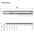 Starax Pull-Out Combi Rail Rack Area of application: Pull-out combi rail Material: Steel Finish: Chrome polished Length: 390 mm Version: Right HandLeft Hand Packing: 1 set (includes runner) Hafele