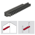 DressCode Multifunction Pull Out Area of application: For ties, belts, scarves, necklaces, etc. Type of Pull Out: Single Extension Material: Pull Out Element: AluminiumAdapter Plate: Plastic Finish: Pull out Element: Powder Coated Version: With 16 hook el